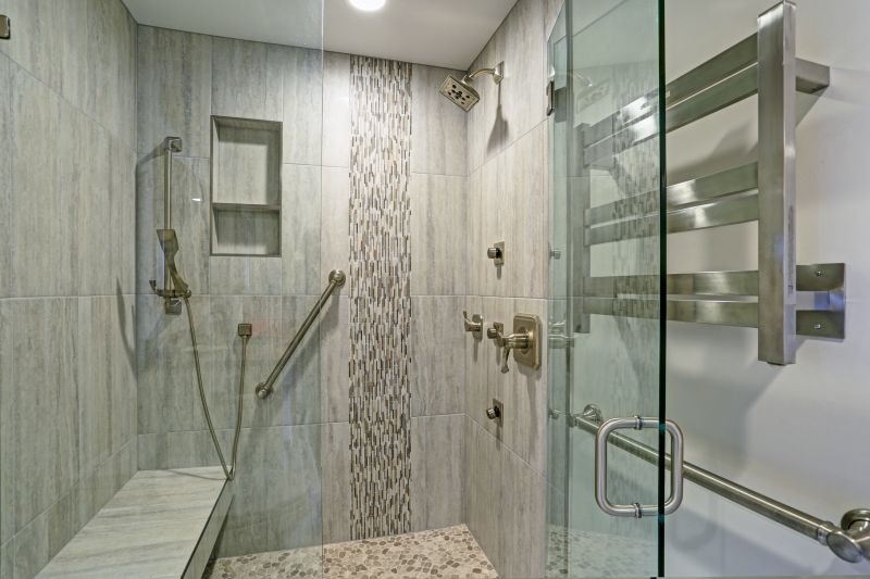Contemporary Shower with Glass Door