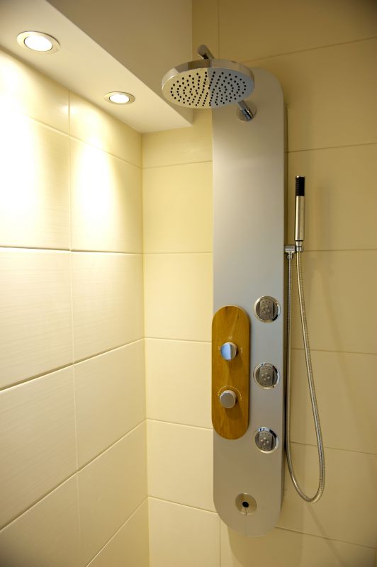 Contemporary Shower with LED Lighting